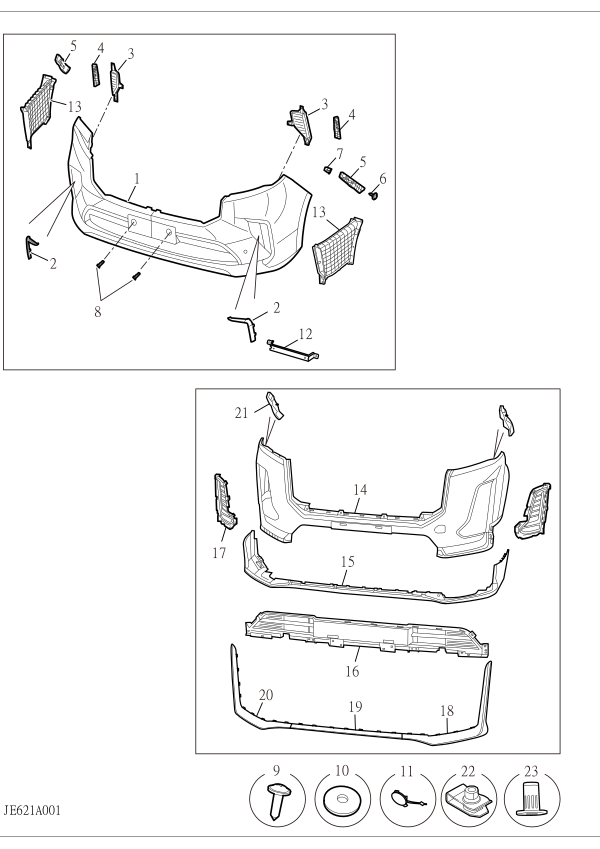 CLIP-FRONT BUMPER FASCIA ASSEMBLY - T60